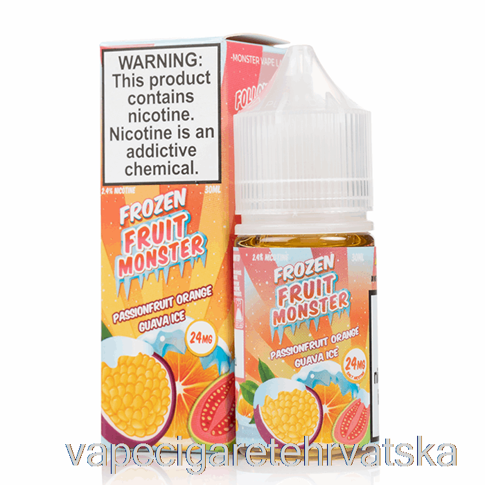 Vape Hrvatska Ice Passionfruit Naranča Guava - Smrznuto Voće čudovišne Soli - 30ml 24mg